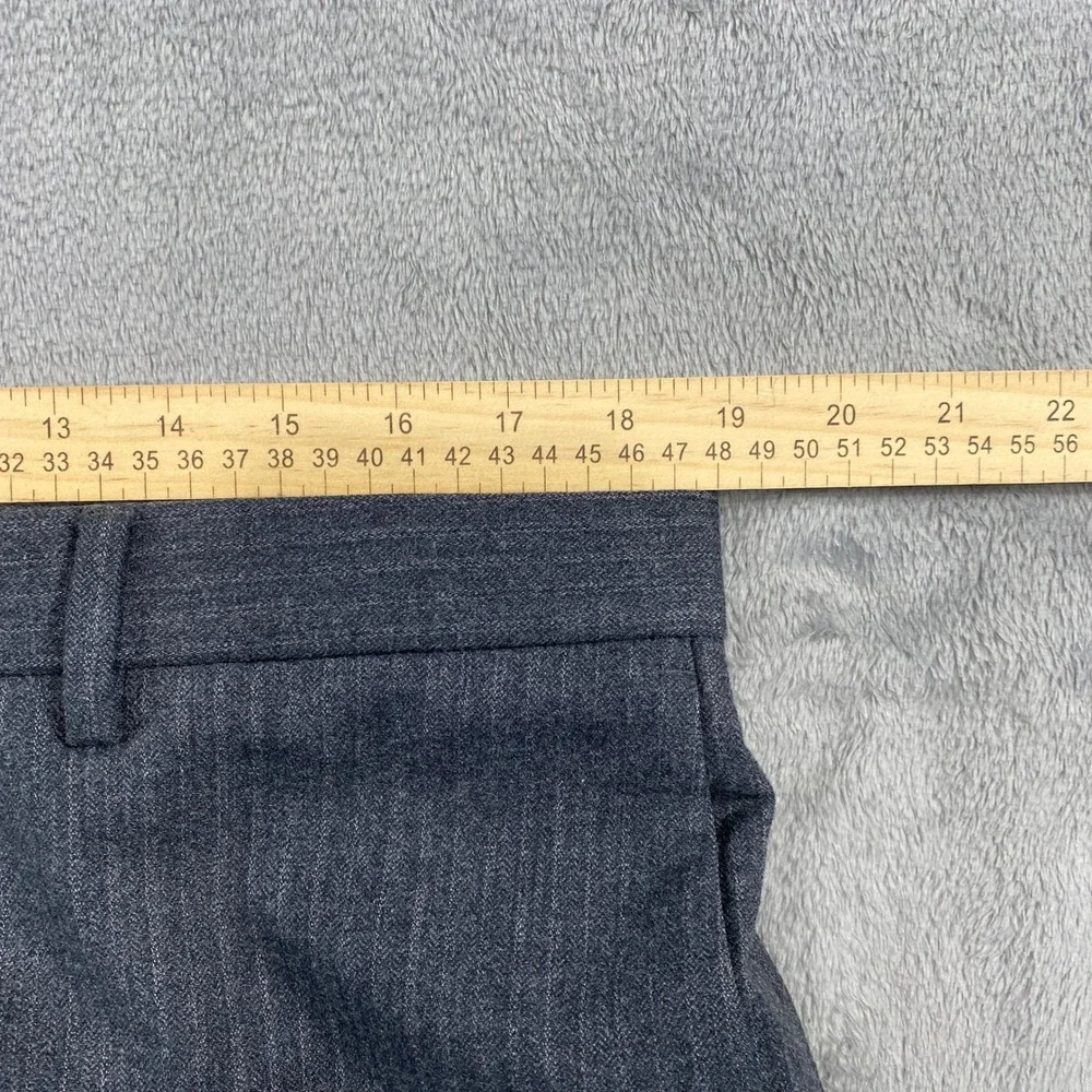 Banana Republic Dress Pants Mens 36x32‎ Grey Skinny Fit Flannel Wool Pinstripe